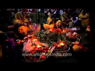 People pray to the Sun god for their well-being - Chhath Puja