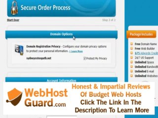 Step 3 - Sign Up for Web Hosting