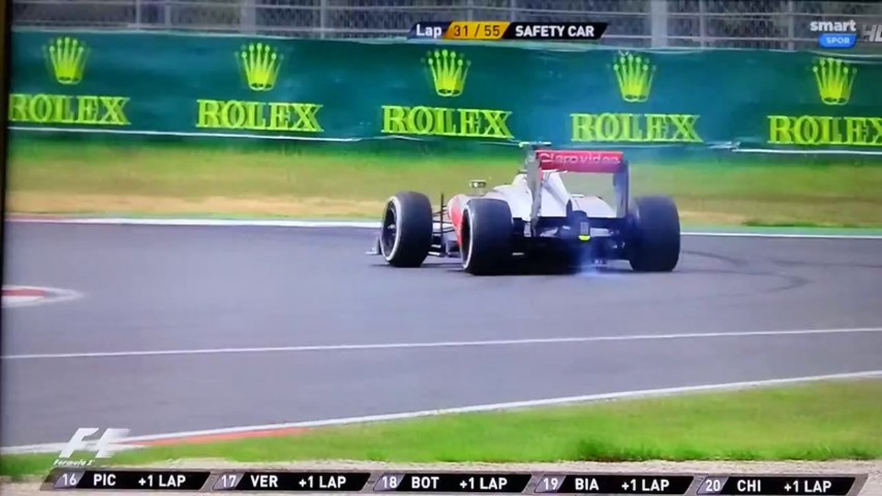 F1 2013 Kore GP'de Sergio Perezin Lastiğinin Patlaması -  Puncture on Sergio Perezs Car [HD]