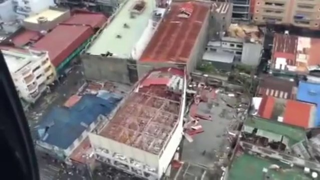 Aerial View of Tacloban City Devastated by Typhoon Haiyan