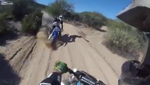 Terrible Dirt Bike Head on Collision!! FMX Fail!!