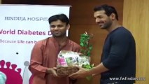 John Abraham gives fitness tips to diabetics in Mumbai