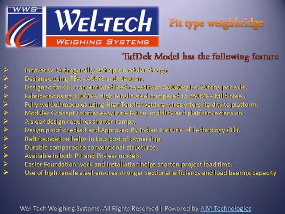 Pit type weighbridge manufacturers, pit type weighbridge exporter, suppliers, Gujarat, India