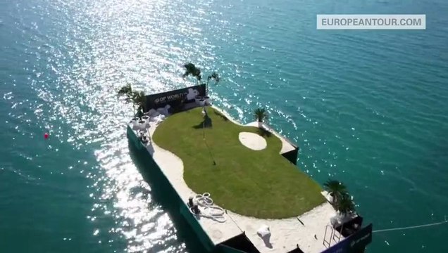 Drive en golf depuis le 22ieme étage de l'hotel Atlantis à Dubai