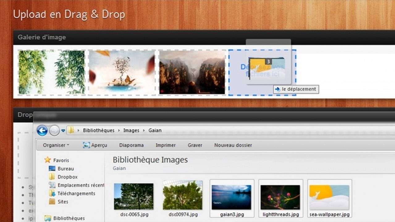 Tutoriel jQuery - Upload en Drag & Drop