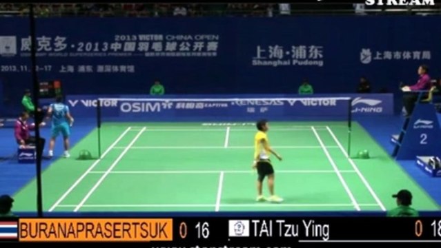 China Open 2013 - Porntip VS Tzu Ying Tai Set1