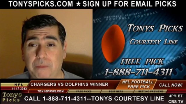 Miami Dolphins vs. San Diego Chargers Pick Prediction NFL Pro Football Odds Preview 11-17-2013