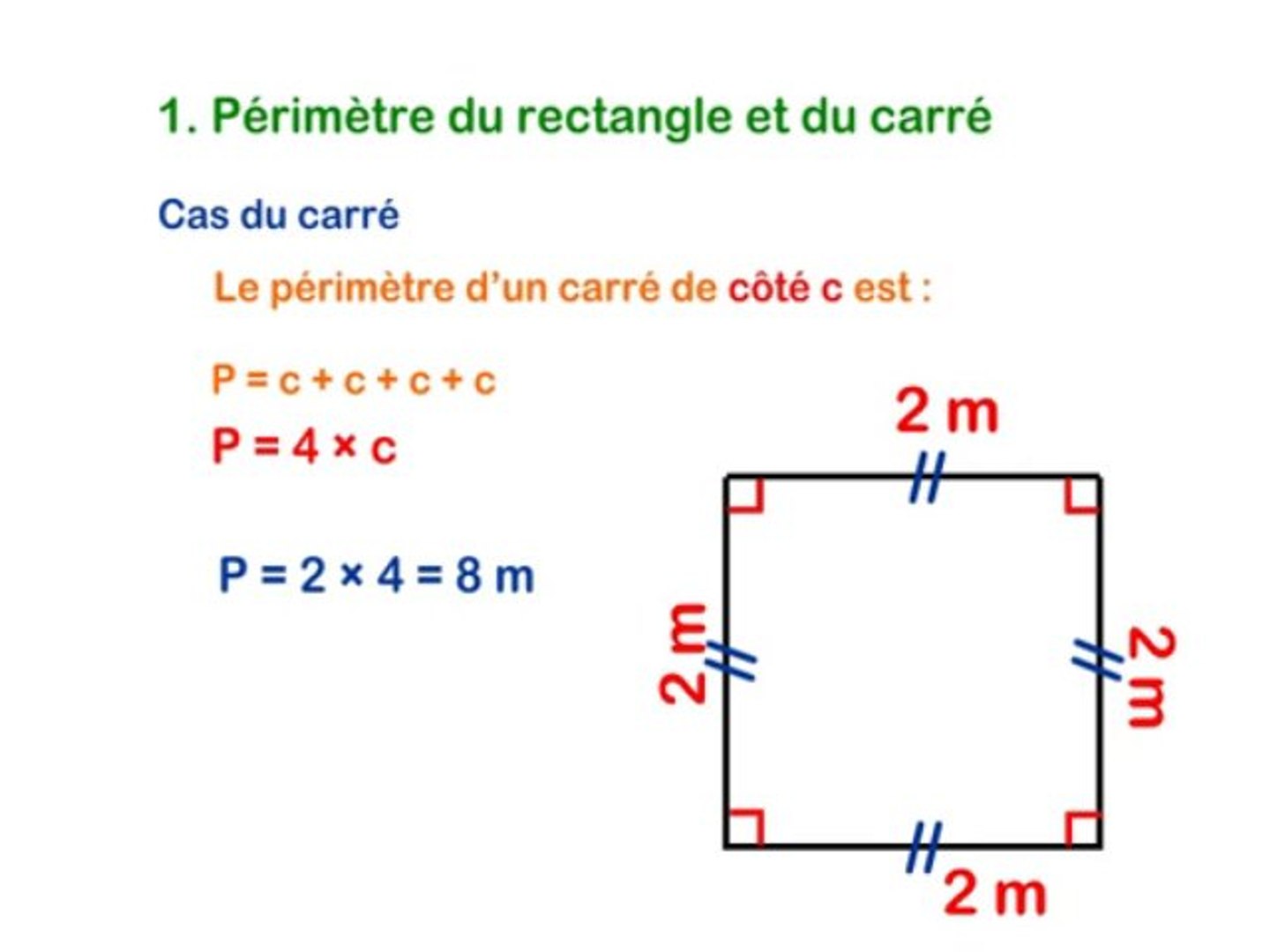 Perimetre Du Rectangle Quadrilatère périmètres et aires - Vidéo Dailymotion