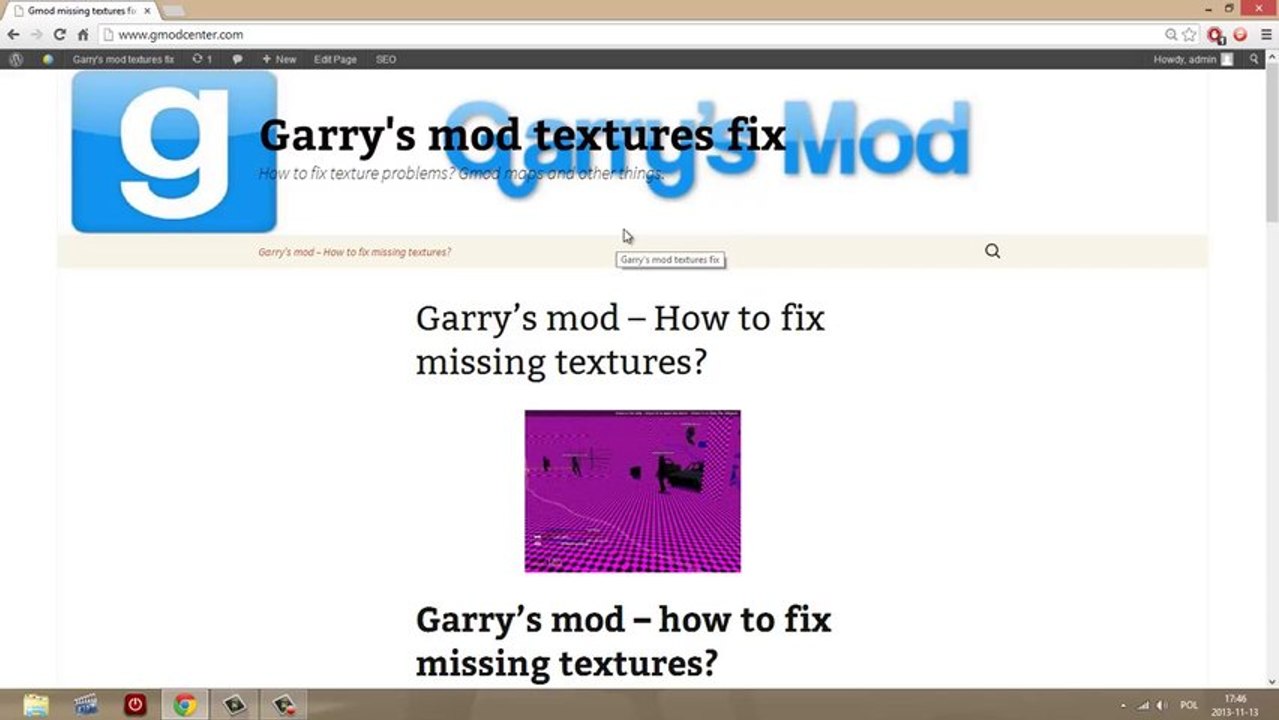 How to fix missing textures in gmod?