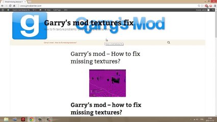 How to fix missing textures in gmod?