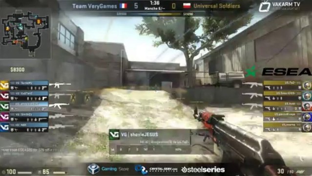 ESEA XV - Verygames vs U.Soldiers - Season - 1st side