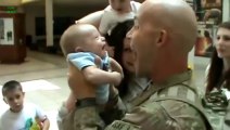 Soldier Meets Baby for First Time - Beautiful compilation