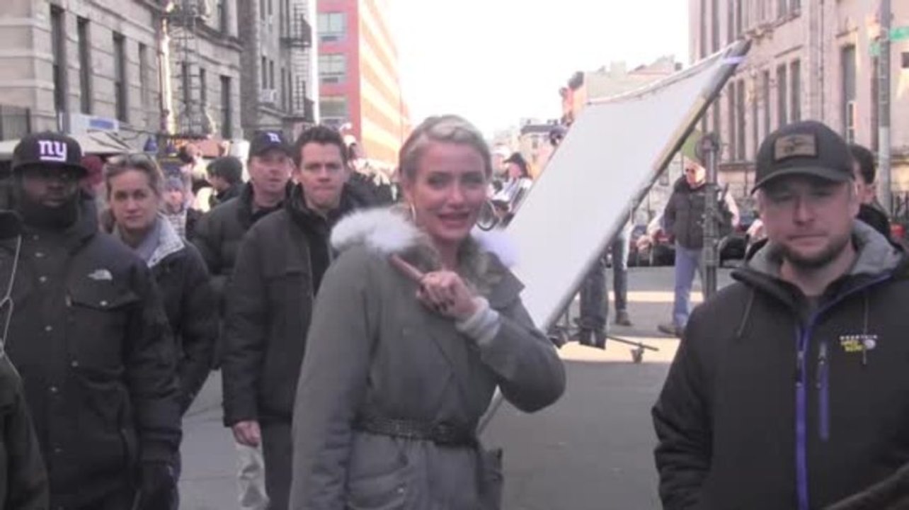 Cameron Diaz est émue sur le plateau du remake d'Annie