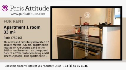 Studio Apartment for rent - Mirabeau, Paris - Ref. 8042