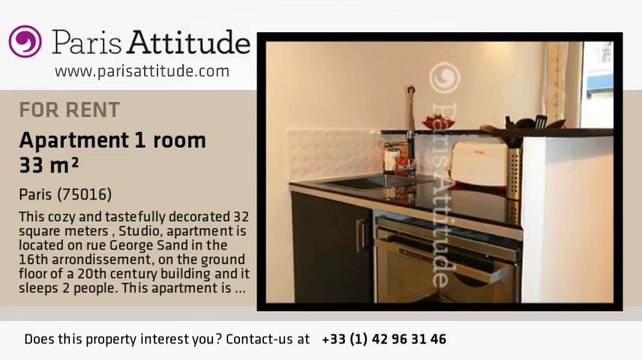 Studio Apartment for rent - Mirabeau, Paris - Ref. 8042