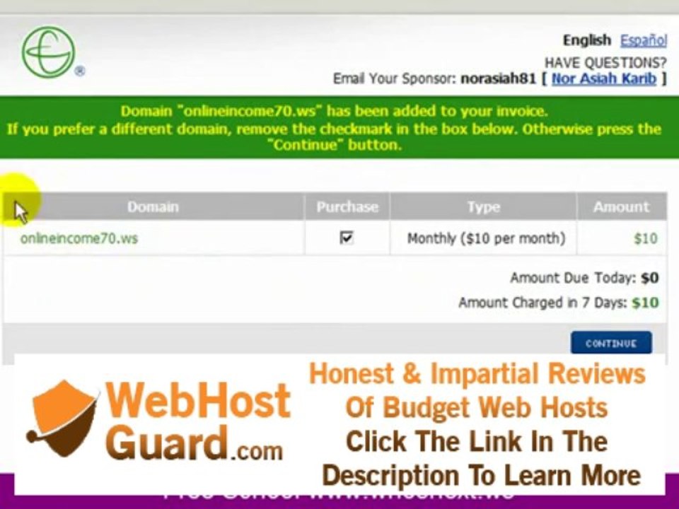 Learn to create website - register for domain and webhosting.
