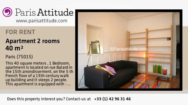 1 Bedroom Apartment for rent - Parc André Citroën, Paris - Ref. 2866