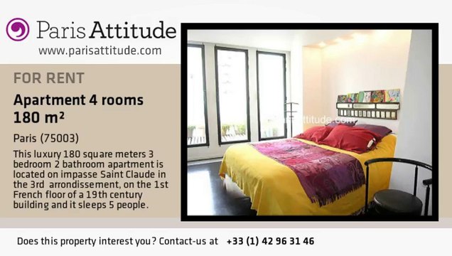 3 Bedroom Loft for rent - Musée Picasso, Paris - Ref. 483