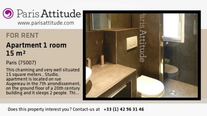 Studio Apartment for rent - Tour Eiffel, Paris - Ref. 8260