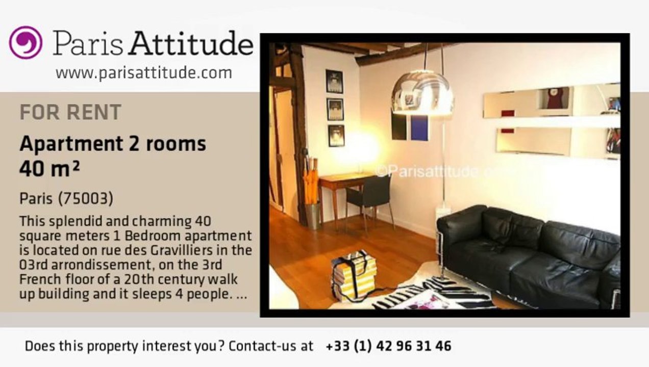 1 Bedroom Apartment for rent - Arts et Métier, Paris - Ref. 3666