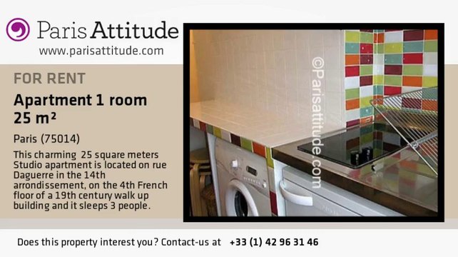 Studio Apartment for rent - Montparnasse, Paris - Ref. 1984