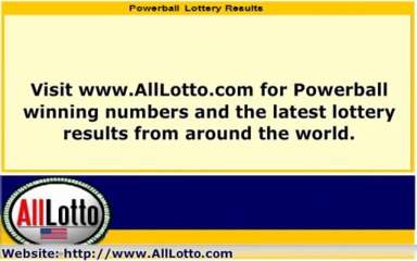Powerball Lottery Drawing Result for November 13, 2013