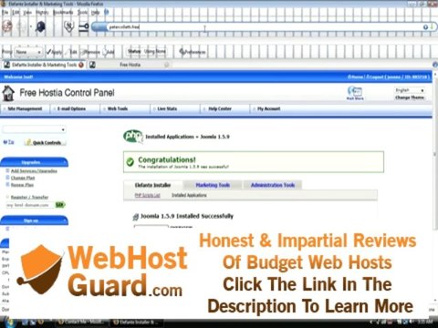 Installing Joomla! on free hosting site