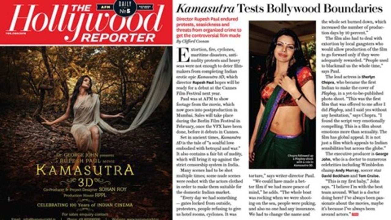 Kamasutra 3D Featured in the The Hollywood Reporter