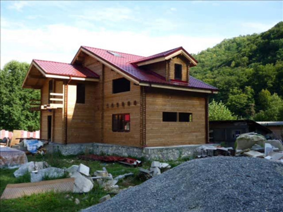 Cabana din lemn Masiv. Parter si Etaj