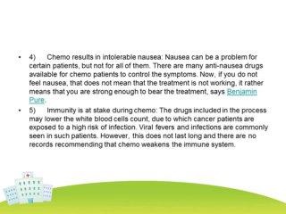 Benjamin Pure Reveals Certain Myths About Chemotherapy