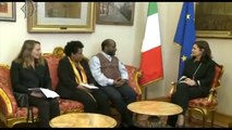 Roma - Montecitorio. Boldrini incontra una delegazione di rifugiati eritrei (13.11.13)