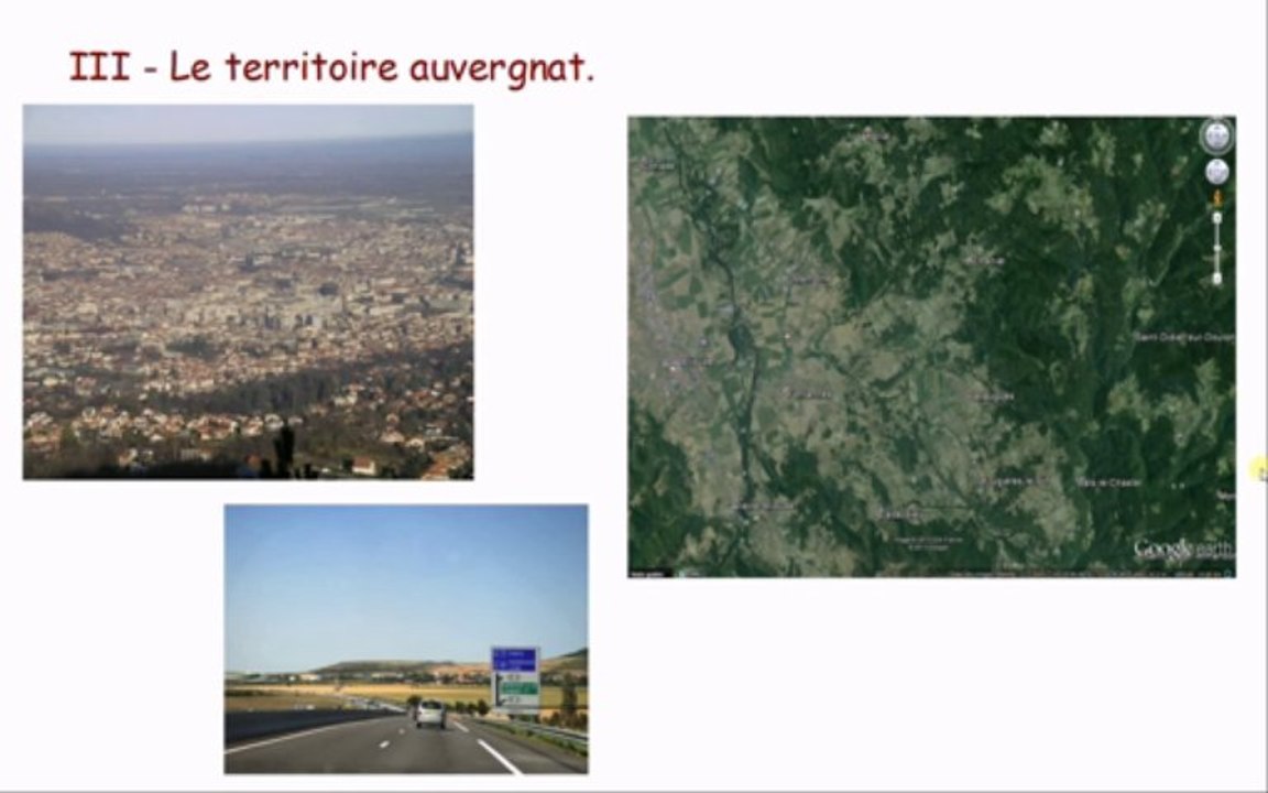 La région Auvergne.