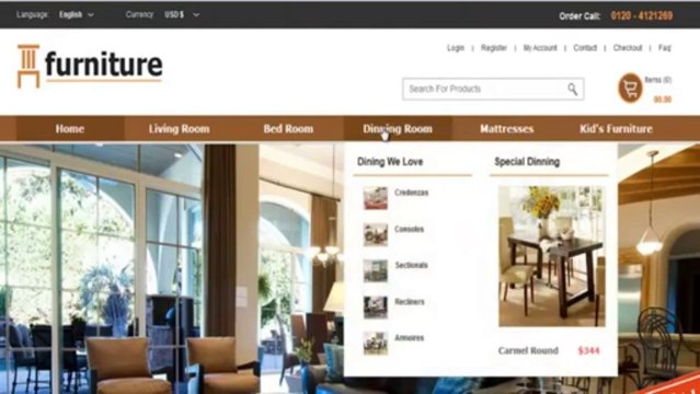 Furniture Template Joomla - Virtuemart Templates Cmsmart