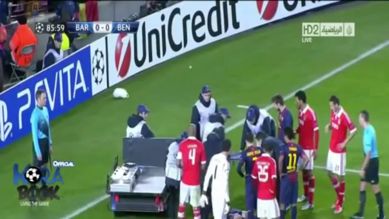 Messi Injury Barcelona vs Benfica 0 _ 0 [05.12.2012]
