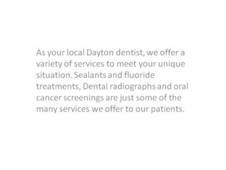 Dayton OH Cosmetic Dentist - Call us today! 513-360-6722