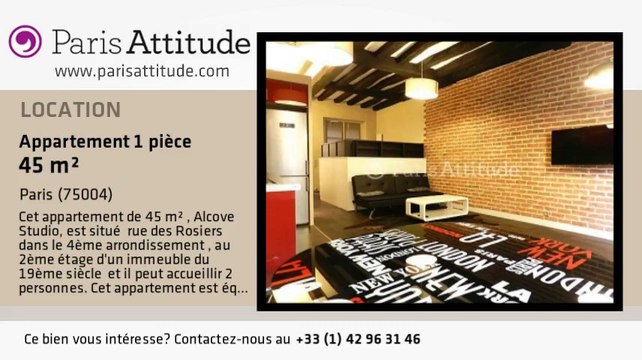 Appartement Alcove Studio à louer - St Paul, Paris - Ref. 8827