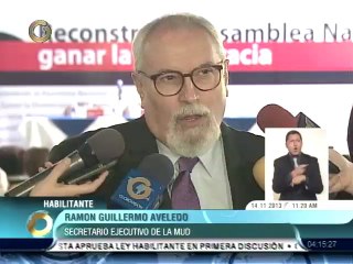 Aveledo asegura que ley Habilitante es "innecesaria"