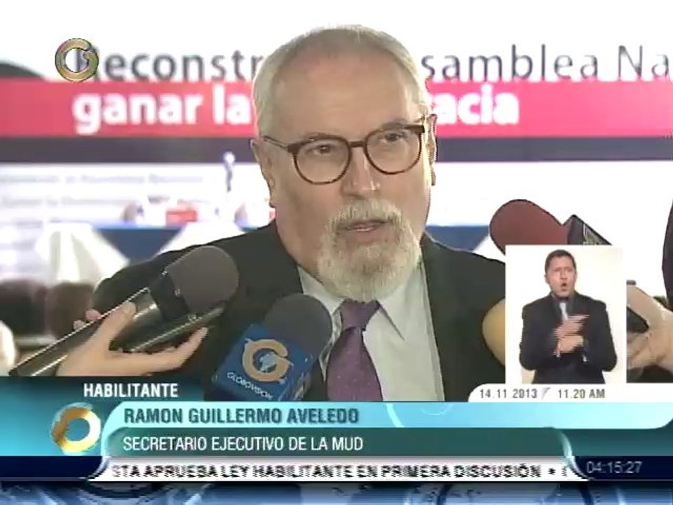 Aveledo asegura que ley Habilitante es "innecesaria"