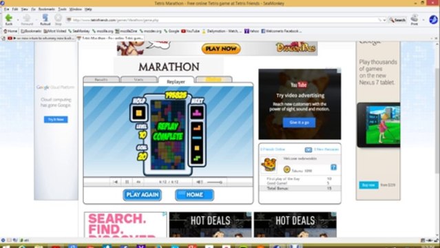 Tetris Friends Marathon gameplay