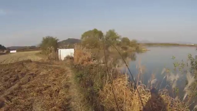 창원 산남지 3732 극 상류 진입 11.13.2013 GoPro Bass Fishing