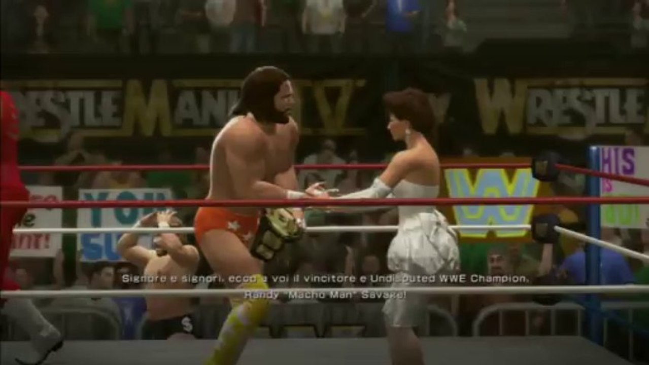 WWE 2K14 -  Macho Man vs Ted DiBiase - wrestlemania - gameplay IT