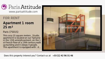 Studio Apartment for rent - Motte Piquet Grenelle, Paris - Ref. 7210