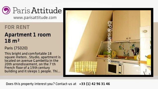 Studio Apartment for rent - Gambetta, Paris - Ref. 7637