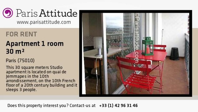 Studio Apartment for rent - Canal St Martin, Paris - Ref. 3359
