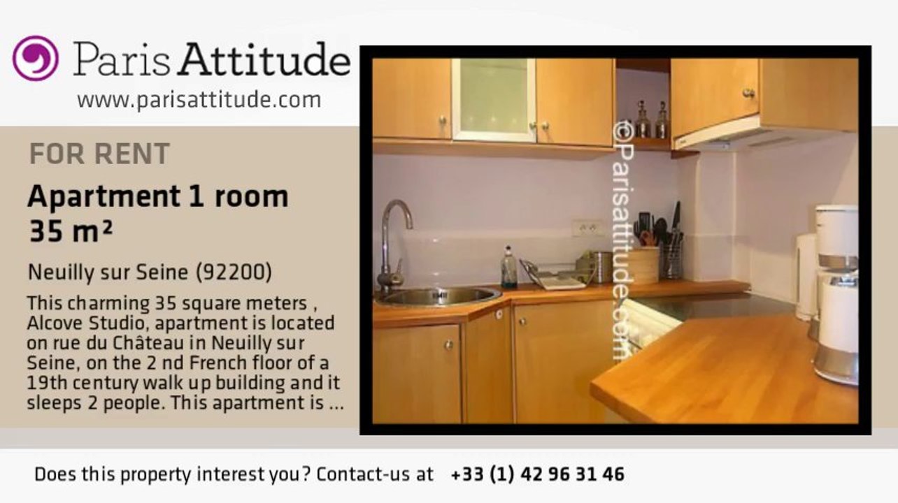 Alcove Studio Apartment for rent - Neuilly sur Seine, Neuilly sur Seine - Ref. 7219