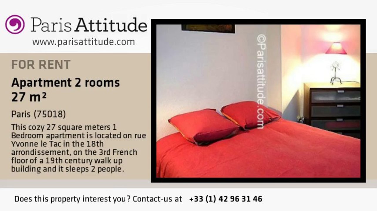 1 Bedroom Apartment for rent - Sacré Cœur, Paris - Ref. 2978