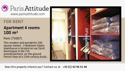 3 Bedroom Townhouse for rent - Tour Eiffel, Paris - Ref. 5717