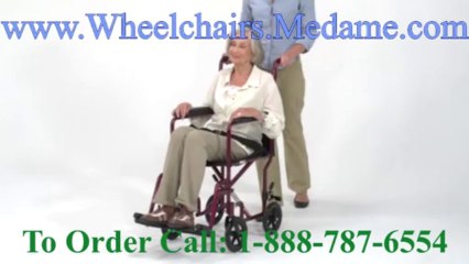 Blue 19 Inch Wide Transport Chair for disabled patients