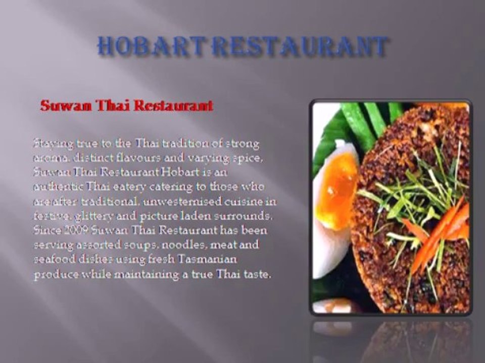 Hobart Restaurants In Australia
