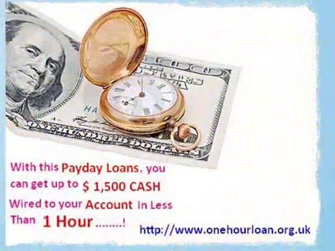 1 Hour Loans No Credit Check- 1 Hour Payday Loans- One Hour Loan